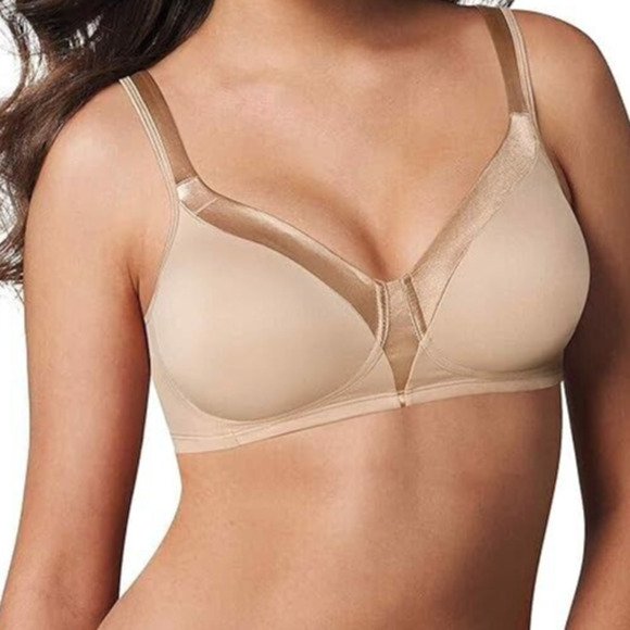 Playtex 18 Hour Tan Sleek & Smooth Full Figure Adjustable Wire Free Bra Size 38D - Picture 2 of 7